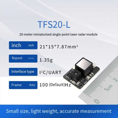 20m Miniaturized Single-Point Laser Radar Module with High Precision for Drones/Robots/IoT 1