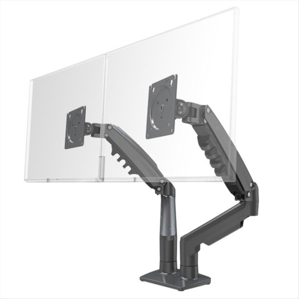 F160 Desktop Spring Monitor Arm 17-27Inch Dual Monitor Holder Mount Arm Full Motion Display Stand Loading 2-9 Kgs B 4854274027388