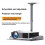 Universal Projector Ceiling Wall Mount Bracket with Tray Adjustable for Cameras Projectors Video Conferencing 60-120cm 4