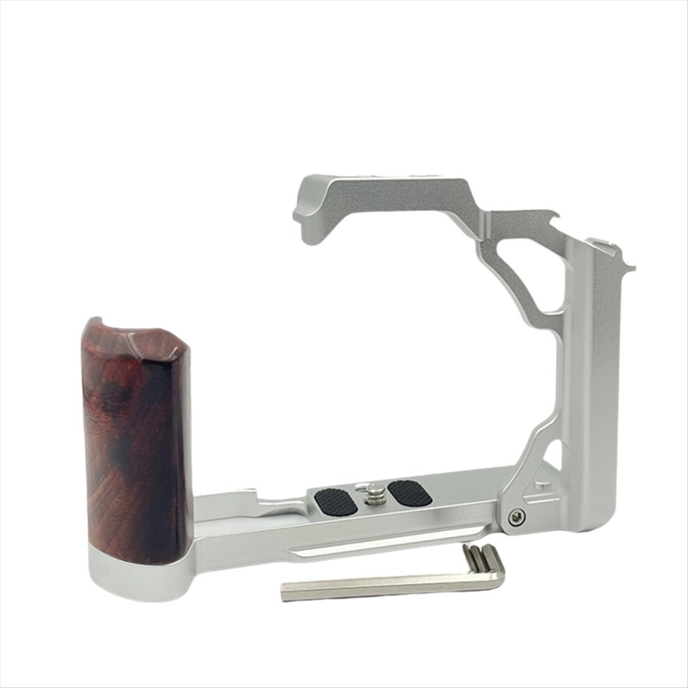 Wood Handle Aluminum Alloy Camera Cage Stabilizer Rig For Zfc Cameras Silver 4854274047058