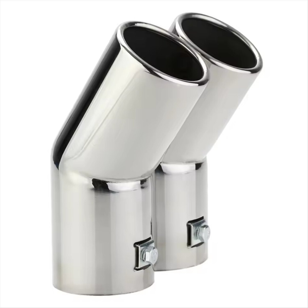 For Golf 4 Car Exhaust Tail Pipe Dual Pipes Stainless Steel Exhaust Tailpipes Muffler Tips 4851422150592