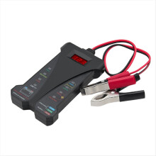 Testador de bateria digital LED para carro, 12V, analisador do sistema de carga com garras para carro e motocicleta.