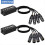 Extensor de cabo de áudio e rede XLR de 4 canais, extensor de sinal de rede DMX512 para estúdio de iluminação e som de palco A 2
