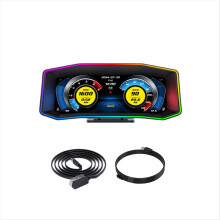 P4 OBD+GPS HUD Schermo LCD da 6,2 pollici Head Up Display Multifunzione Smart Speed Accelerometro a turbina Misuratore di pendenza HUD