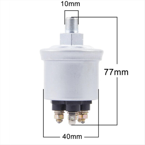 Driekoppige oliedruksensor 1/8NPT 0 tot 10 bar Generatoronderdeel RVS bemanningsdruksensorplug 10 mm 2