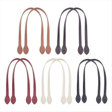 Conjunto de 10 alças de couro PU para bolsas, 5 cores, 60 cm (23,62 polegadas), alças curtas com furos nas extremidades para confecção de bolsas.