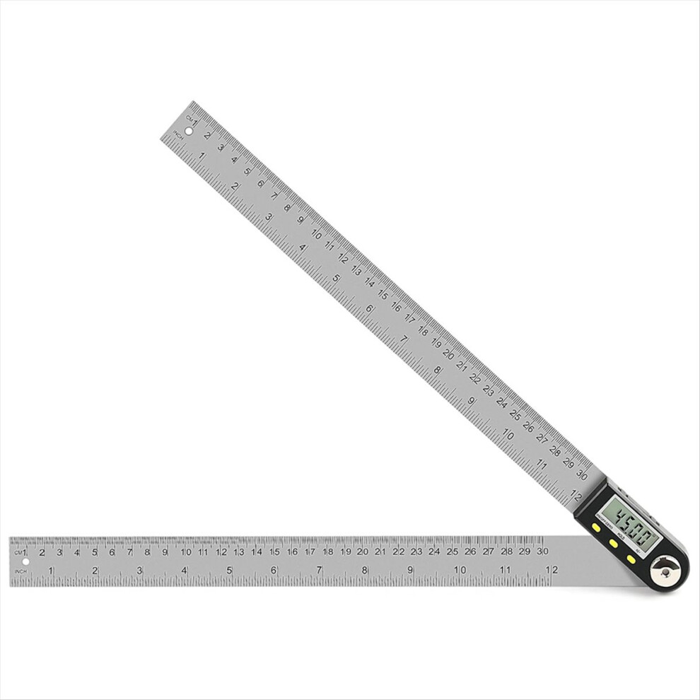 300Mm Electronic Digital Angle Finder Ruler - Stainless Steel Protractor For Woodworking And Construction 4851422161703