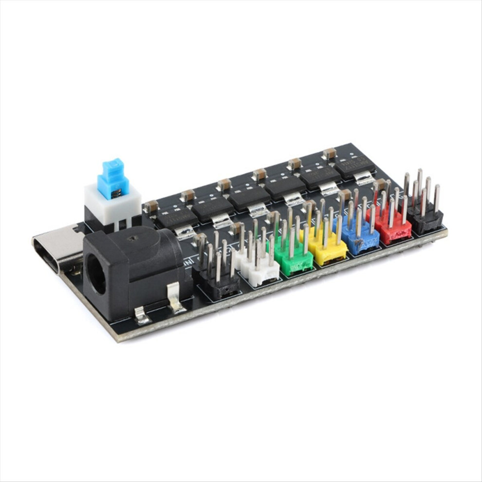 Multi-Channel Way Power Voltage Regulator Module Board Type-C Dc Socket -1.2V/1.5V/1.8V/2.5V/3.3V/5.0V 800Ma 4851422172587