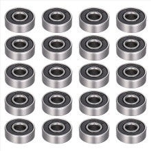 20 stuks 608-kogellagers - Dubbel rubberen afgedichte miniatuur diepe groefkogellagers voor skateboards, inline skates, scooters (8 mm x 22 mm x 7 mm)