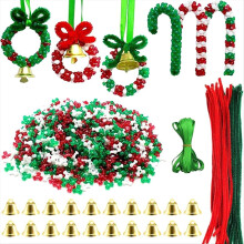 1570-teiliges Weihnachtsperlen-Bastelset für Partys, Kränze und Zuckerstangen zum Aufhängen