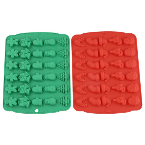 Lot De 2 Moules à Gelée De Noël - Formes Festives - Neuf