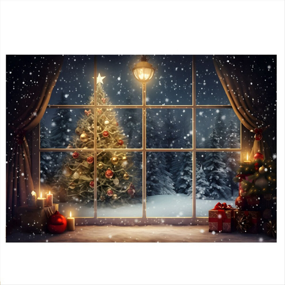 210X150cm Christmas Background Cloth Christmas Tree Snowflake Party Decoration Children Photography Background Cloth,H 4853503957793