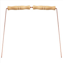 Copper Dowsing Rods Kit for Divination Tool - Natural Wooden Handles Divining Rods