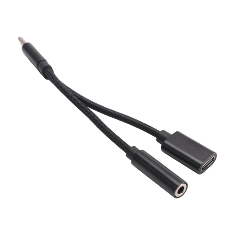 Type C To 3.5Mm Charge Audio Adapter 2 In 1 Usb C Splitter Headphone Aux Audio Cable For Smartphone Splitter 4853503963060