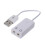 3.5mm Microphone Earphone Socket USB 2.0 Sound Card Speaker Audio Adapter White 1