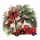 Guirlanda de Natal de 40 cm (15,7 polegadas) com flores artificiais, perfeita para decoração de Natal e Ano Novo. 1