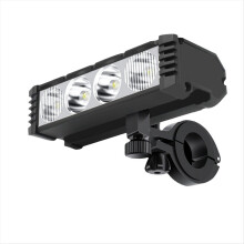 Faro delantero para bicicleta con 4 LED y pantalla digital, carga tipo C, para seguridad en ciclismo nocturno al aire libre.