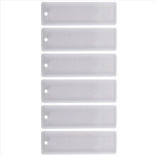 6 stuks/set 3,7 inch rechthoekige siliconen bladwijzermal DIY bladwijzermal maken epoxyhars sieraden ambachtelijke transparante mal