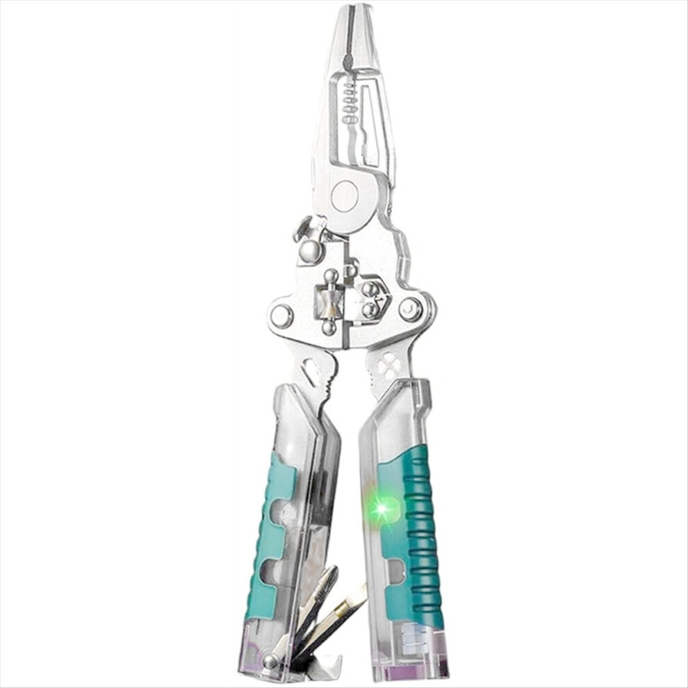 Folding Electrician Pliers With Screwdriver Wire Stripping Voltage Measurement And Wire Winding Features For Electrical 4853165748289