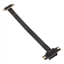 Cabo riser PCIe x1 duplo em ângulo reto de 90 graus, cabo de extensão PCIe 3.0 x1 para x1, 8 Gbps, placa riser PCI Express 1x, 20 cm