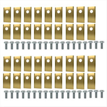 Ersatzmesser-Set aus Edelstahl für Rasenmäher, Einzelloch-Messer, goldfarben, 36-teilig