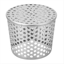Protetor de calha contra folhas em aço inoxidável, protetor de calha contra folhas de 90 a 110 mm, coletor de folhas para drenagem de telhado plano.