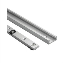300 mm T-sleuf verstekbalkgeleiderset, T-vormige railgeleider van aluminiumlegering met wielen, niet-geperforeerde T-vormige geleider