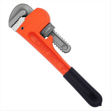 Heavy Duty 8 Inch Adjustable Pipe Wrench - Mini Straight Plumbing Tool for Tight Spaces & DIY Repairs