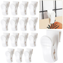 Conjunto de 16 peças de acessórios para painel de grade, ganchos e clipes para pendurar placas e sinalizações, ideais para lojas e residências.