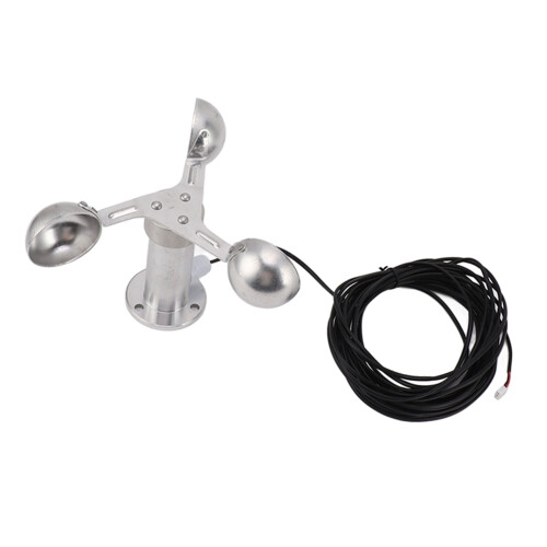 Anemometers Windsnelheidssensor 3 kopjes Windsnelheidssensor Anemometer 0-3,8V Aluminiumlegering