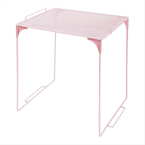 Locker Organizer Shelf Stackable Extra Locker Shelf for School Locker Organizer Storage Cabinet Suitable Pink