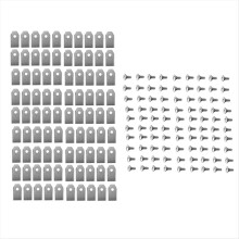 Conjunto de 90 lâminas com parafusos para cortadores de grama Navimow I105N/I108N/I110N/H500N/H800N/H1500N/H3000N (prateado)