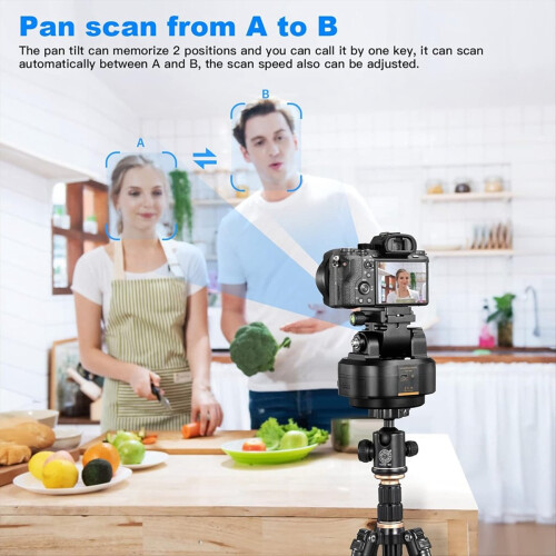 M6 Auto Face Tracking Panoramic Tripod Head,360 Rotating AI Smart Remote Control Pan Head Stabilizer for DSLR Cameras 2
