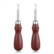 Set van 2 stuks leerbewerkingsgereedschap voor doe-het-zelf-leerbewerking, maten 1,0 mm en 1,5 mm