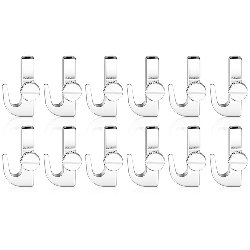 12Pcs Adjustable Hooks For Picture Hanging System Picture Rail Hooks Hangers For Exhibition Art- Supplies 4853165756888