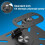 Projector Stand Desk,Wall and Ceiling Mount with 1/4inch Thread, Height Adjustable, Foldable, 360-Degree Rotation Black 2