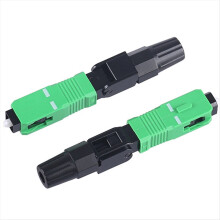 Conector de fibra óptica para emenda a frio, conector SC, conector rápido para fibra óptica FTTH com revestimento em couro, 100 unidades.