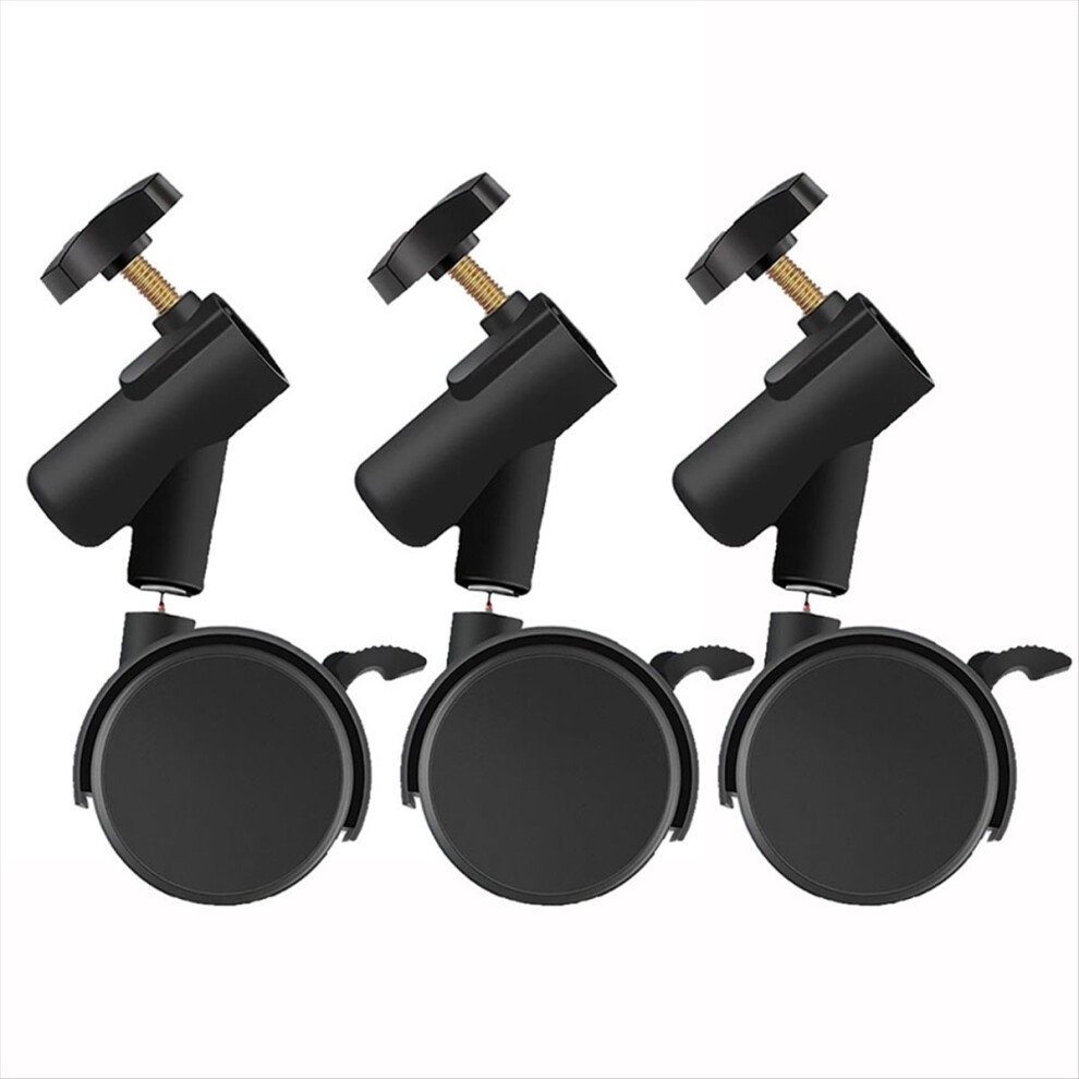 3Pcs 16Mm Mounting Hole Flexible Swivel Casters Wheels Ideal For Photography Light Stand & Tripod Smooth Rolling 4853165774042