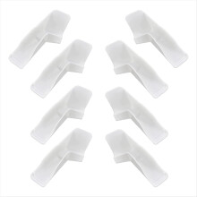Conjunto de 8 bicos de calha para RV, extensões brancas para proteger a parte superior do veículo, reduzindo sujeira e manchas pretas.