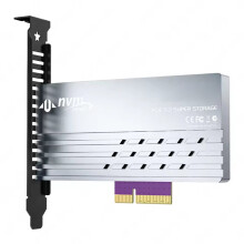 Carte adaptatrice PCIe 5.0 vers M.2 NVMe, convertisseur SSD PCIe X4/X8/X16 vers M.2 haute vitesse avec dissipateur thermique pour SSD Gen5 128 Gbit/s