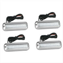 4 stuks 42LED jacht onderwaterverlichting roestvrij staal marine navigatielicht IP68 waterdichte marine bootlamp