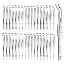 35 stuks roestvrijstalen pincetten met gebogen gekartelde punt, 6" naaimachinepincet, antislip, multifunctioneel pincet
