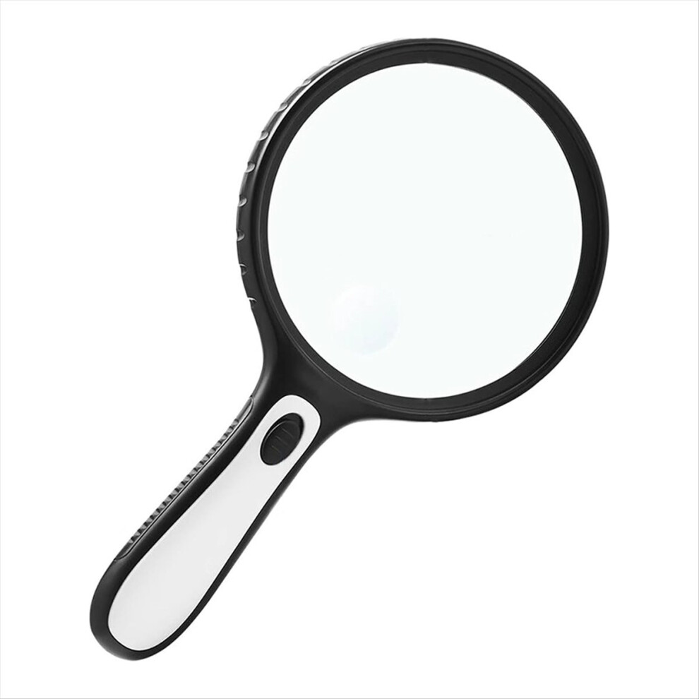 Handheld LED Magnifying Glass 3-30X/60X, Large Lighted Magnifier for Reading, Seniors, and Crafts