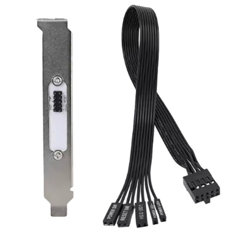 Motherboard External Power Switch HDD LED Restart Button Extension Power Cable for PC Case Chassis PCI Baffle