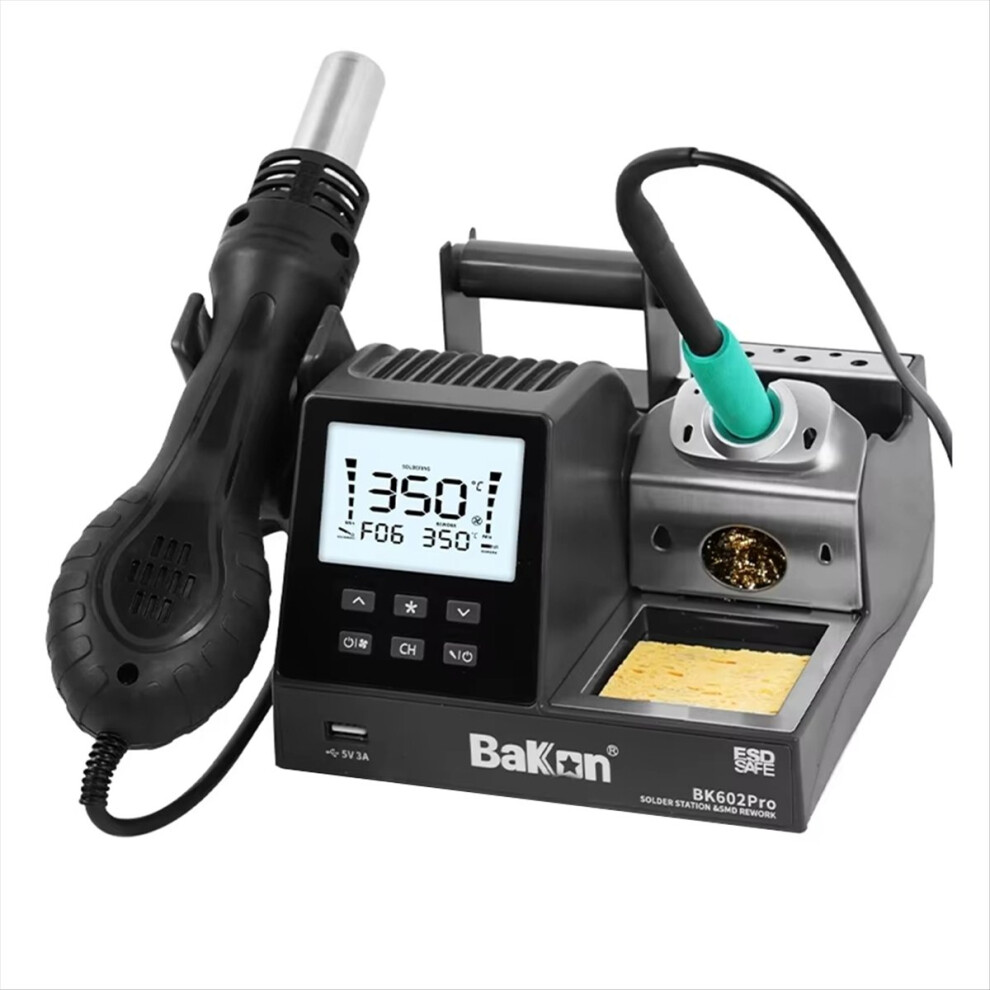 Bk602 Pro 2-In-1 Soldering Station Hot Air Rework Station Adaptive C115/C210/C245 Heating Core Blower Phone Repair Eu Plug 4853165790332