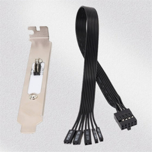 Motherboard External Power Switch HDD LED Restart Button Extension Power Cable for PC Case Chassis PCI Baffle 1