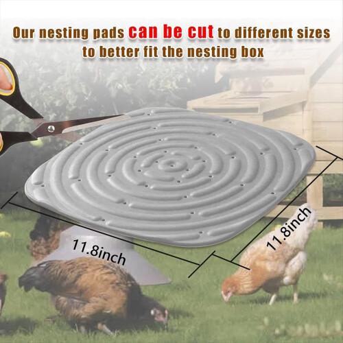 Chicken Nesting Box Pads, Washable Nesting Pads for Chicken Coop Bedding Nest Box Liners Reusable Nesting Pads 2