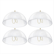 Lot de 4 abat-jour à clipser, cache-ampoule pour ampoule de type A, diamètre 20,3 cm x hauteur 10,8 cm, pour ampoule nue apparente.