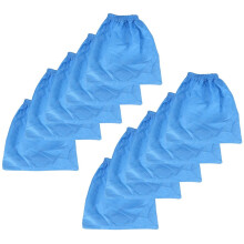 Lot de 10 sacs textiles bleus pour filtre sec d'aspirateur eau et poussière