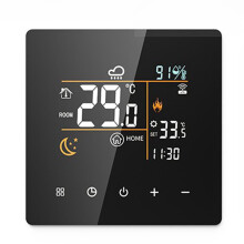 Tuya Smart Thermostaat 25A WiFi Elektrische Verwarming Temperatuurregelaar voor Huisautomatisering Zwart